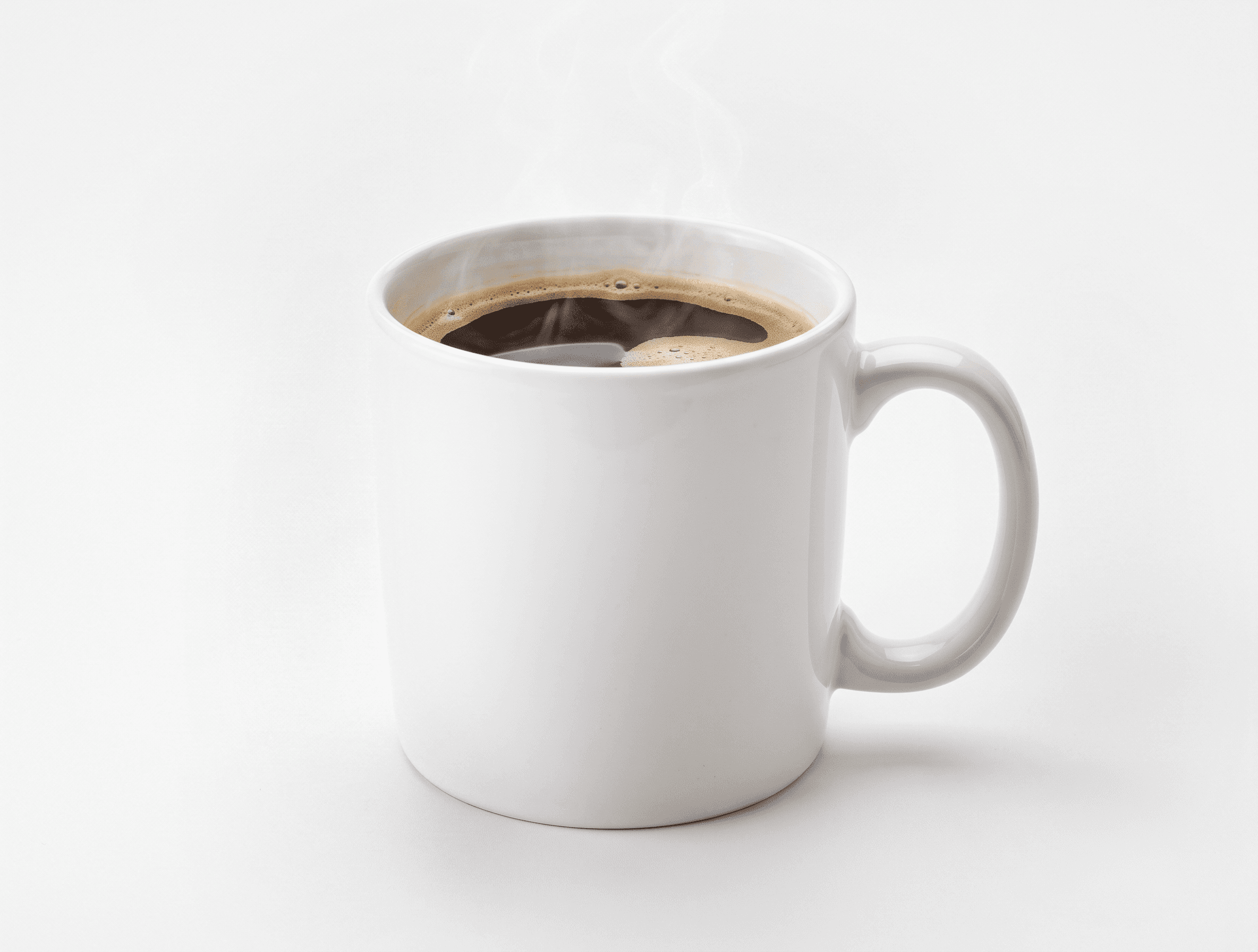 Plain coffee mug on a white background before Optaru