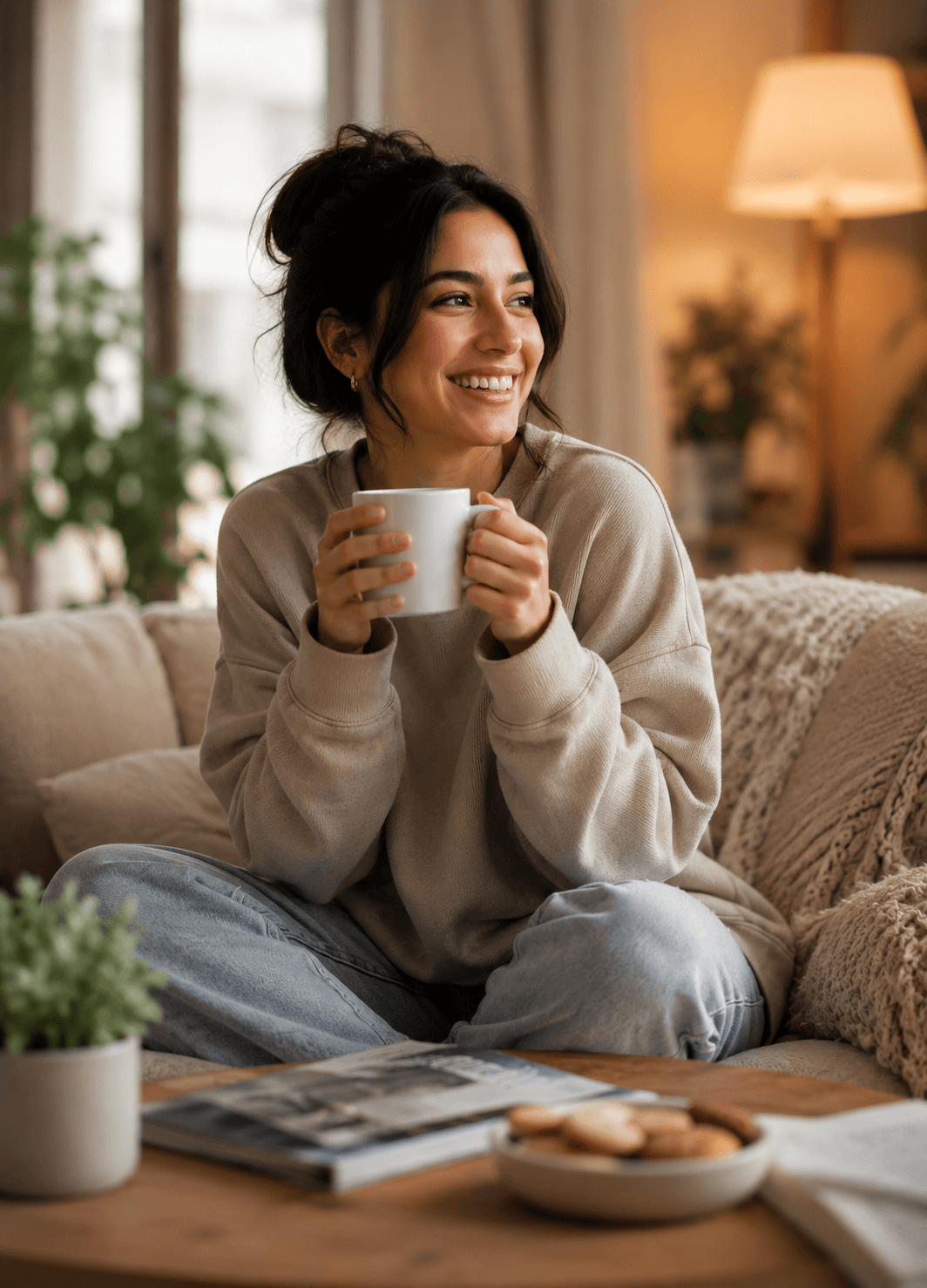 Coffee mug in a styled scene 2 after Optaru